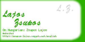 lajos zsupos business card